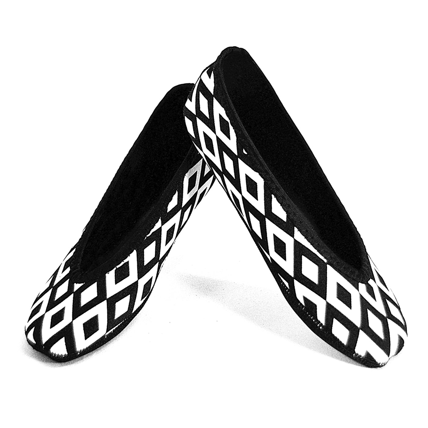 Nufoot Ballet Flats Black/White Retro
