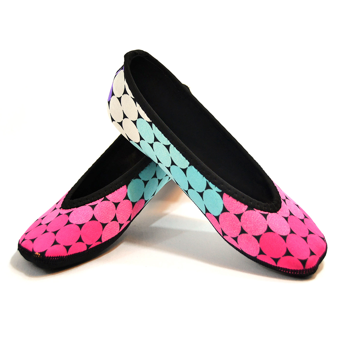Nufoot Ballet Flats Rainbow Dandie Dot