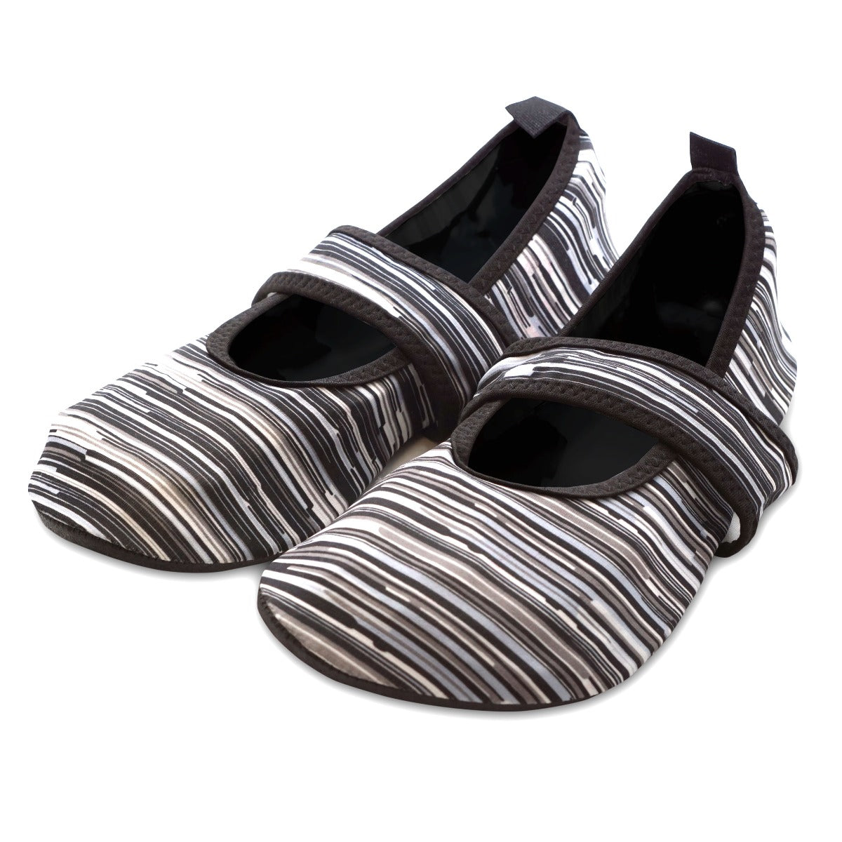 Futsole Black & White Sporty Stripes