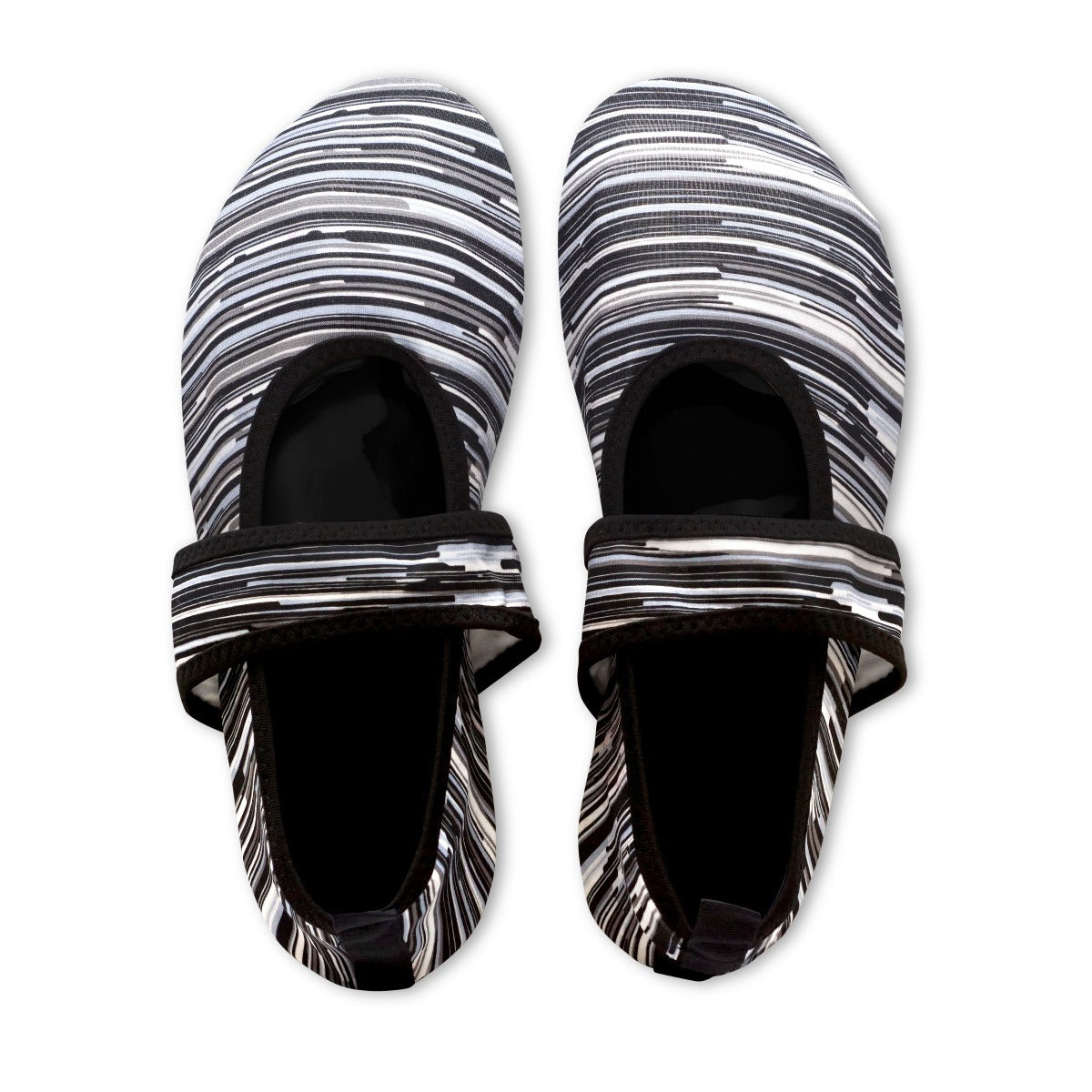 Futsole Black & White Sporty Stripes