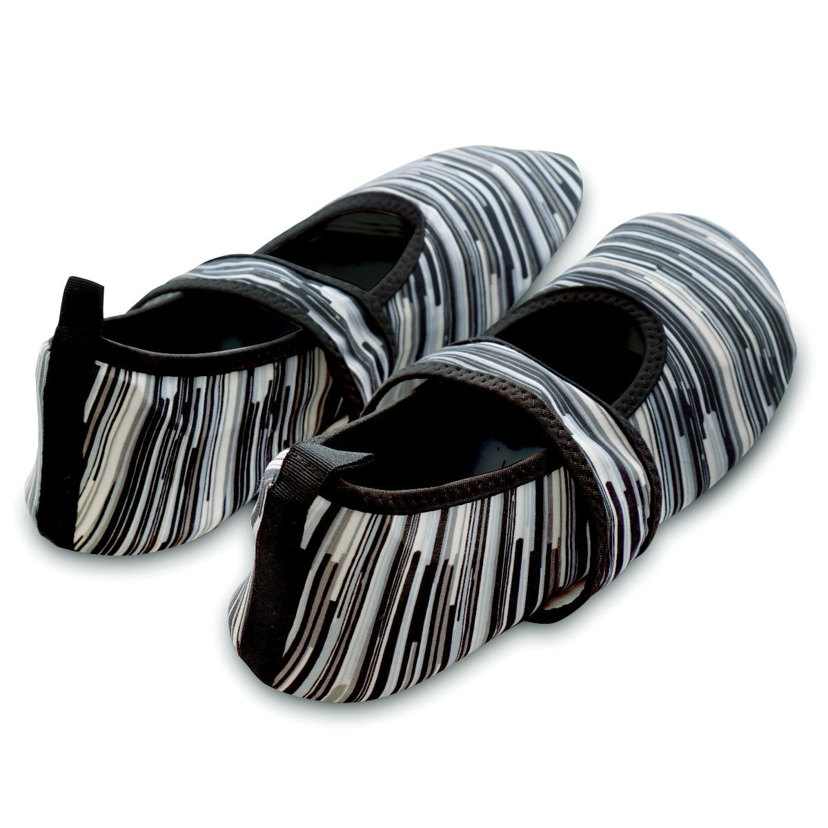 Futsole Black & White Sporty Stripes